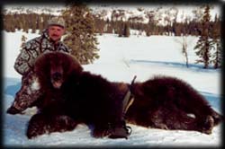 Robert Bergquist of Rawlins, WY and his Brown Bear.