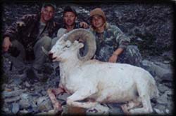 Steve Clark (ctr) of Bremington, WA with friend Russel Robinson (left) and son Chase (right) with his Heavy Dall Ram