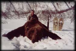Kevin Erickson of Moorhead, MN with his Large Spring Brown Bear
