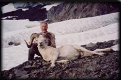 Bruce Golberg of Sulphur Springs, MT with his Heavy Dall Ram