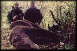 John Piekarski (right) of Fergus Falls, MN with his Fall Brown Bear